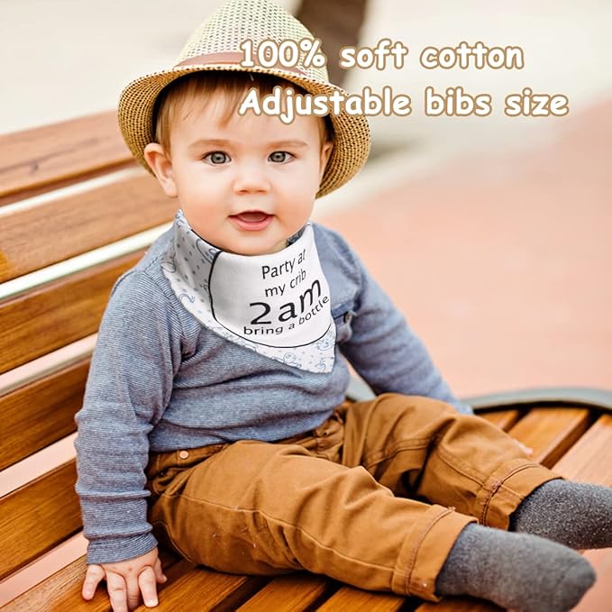 Baby Shower Gifts, Baby Boy Gifts Basket Includes Newborn Blanket Baby Lovey Security Blanket, Funny Baby Bibs Socks & Greeting Card - Baby Gift Set Newborn Shower Basket for Boys