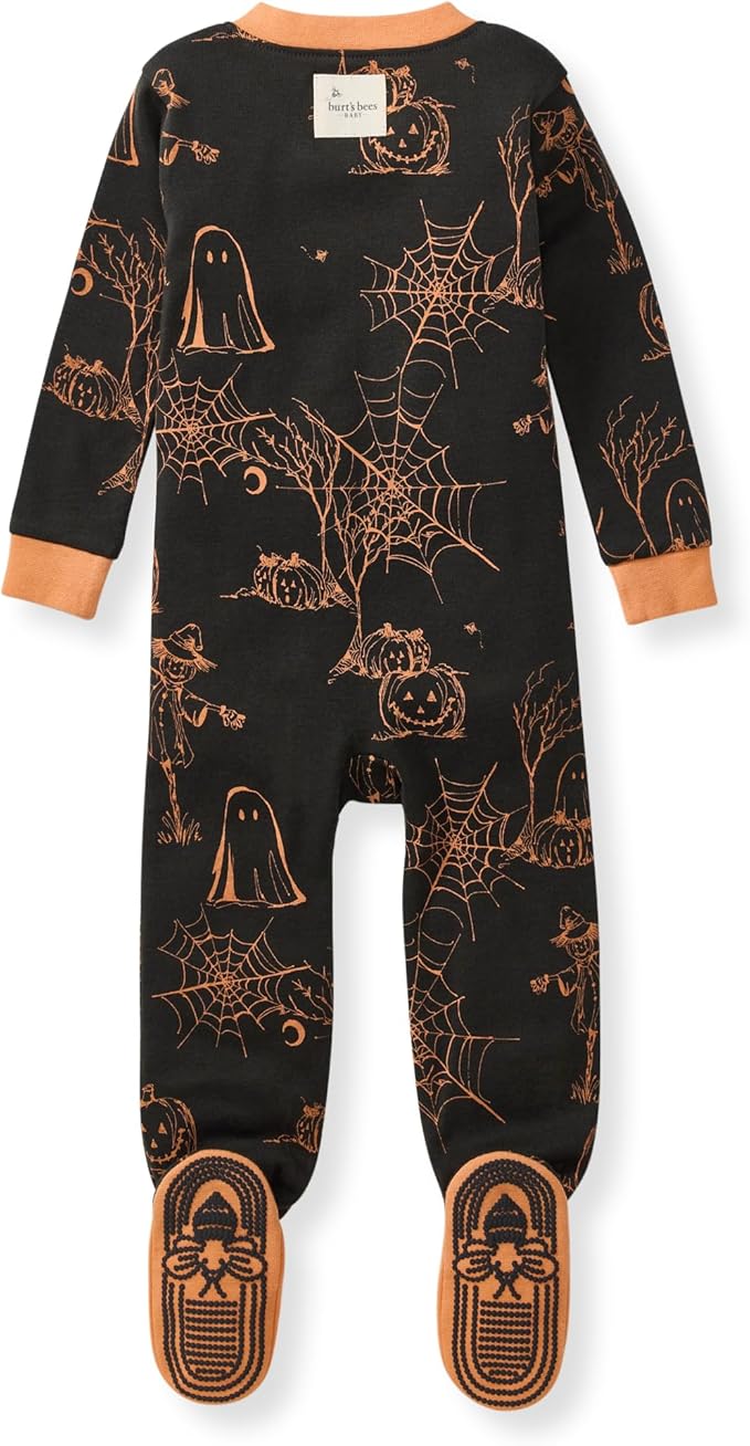 Burt's Bees Baby baby-boys Boys Sleeper Pjs, 100% Organic Cotton, One-piece Footie, Zip Up Jumpsuit, Snug Fit Pajamas