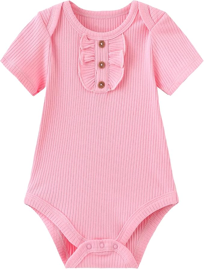 Baby Bodysuit Boy Girl Clothes Soft Newborn Infant Outfit Short Sleeve Romper