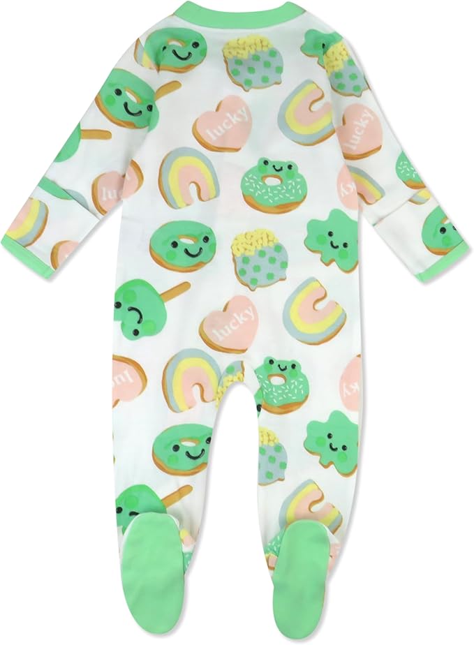 HonestBaby Baby Celebration Sleep & Play Footed One-Piece Pajama Sleeper 100% Organic Cotton