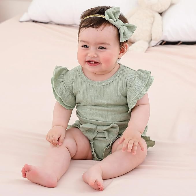 Baby Girl Clothes Infant Newborn Girl Summer Short Set Clothes