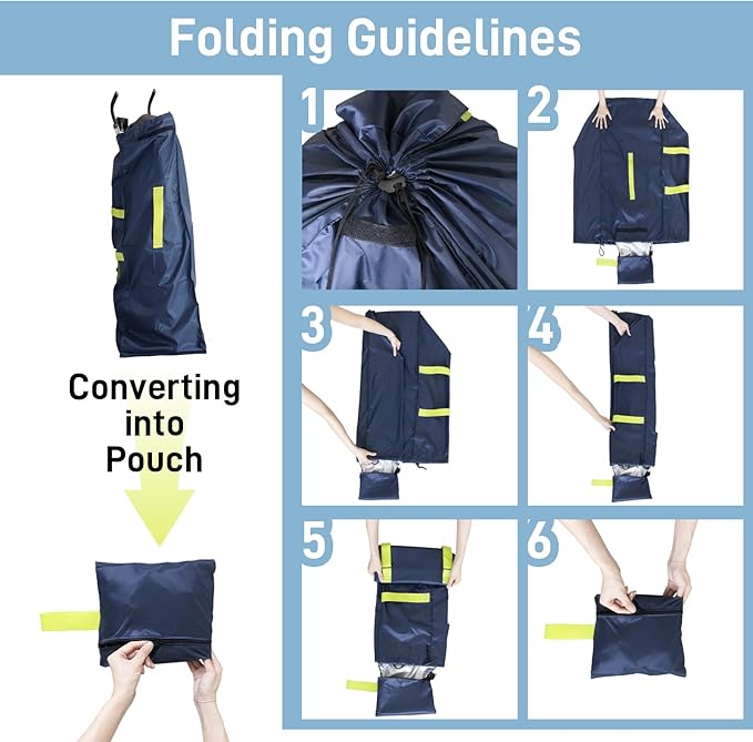 Umbrella Stroller Bag for Airplane, Gate Check Bag for Single Umbrella Strollers with Adjustable Carry Straps, Large Stroller Bag for Airplane Travel, Navy