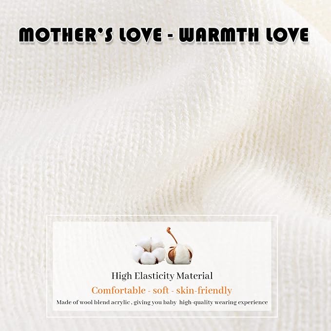 Parent-Child Beanie Hat,Mother & Baby Daughter/Son Winter Warm Knit Hat,Kids Soft Beanie Cap