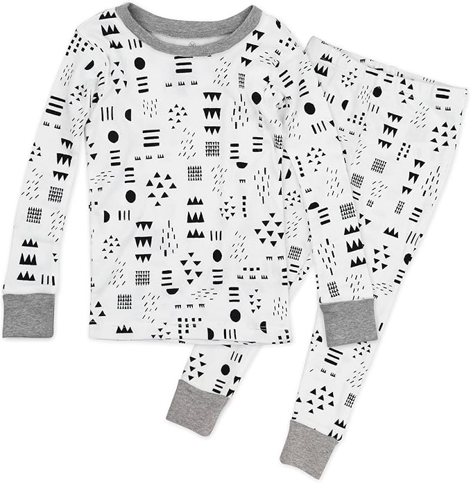 HonestBaby 2-Piece Pajamas Sleepwear Pjs 100% Organic Cotton for Baby, Toddler, Kids, Boy