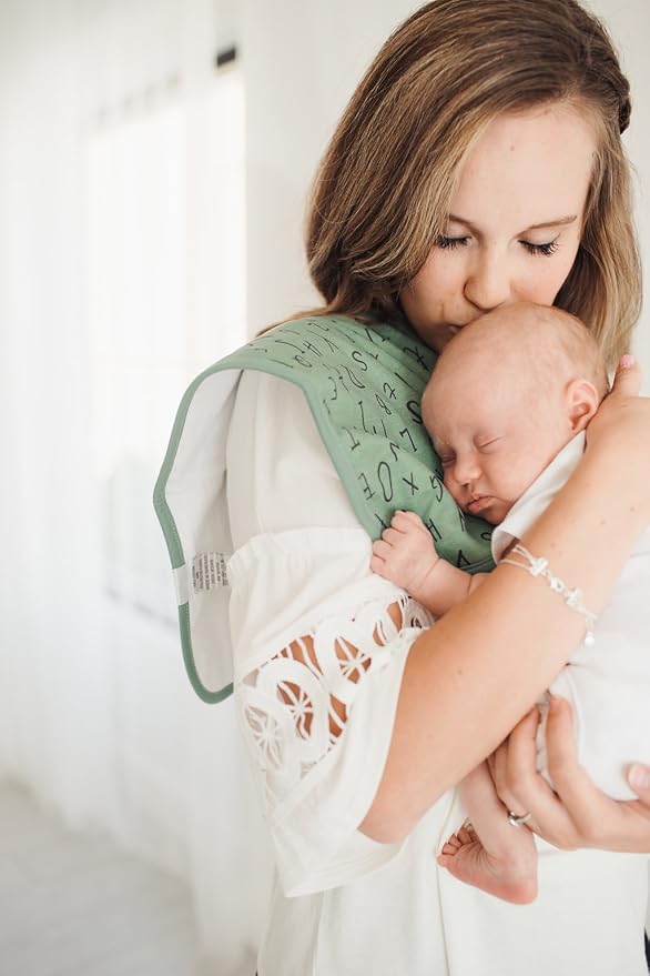 Copper Pearl Premium Baby Burp Cloths - 3-Pack Large Cotton Burp Cloths, Extra Soft Spit Up Rags with 3 Absorbent Layers, Perfect for Baby Boy and Baby Girl Gifts (21" x 10" Size, Chip Set)