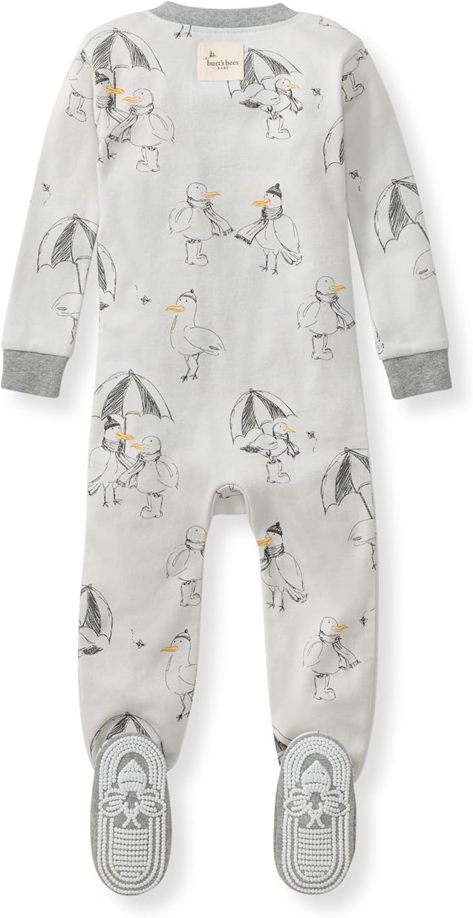Burt's Bees Baby baby-boys Boys Sleeper Pjs, 100% Organic Cotton, One-piece Footie, Zip Up Jumpsuit, Snug Fit Pajamas