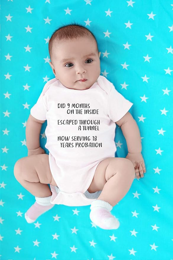 CBTwear Did 9 Month, Escaped Through a Tunnel, Serving 18 Years Baby Bodysuit Unisex Comfy Humor
