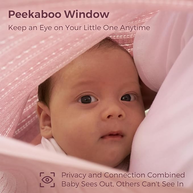 Momcozy Ultra-Light Nursing Cover for Breastfeeding, Soft Breathable Tencel™ Lyocell Fabric, Multi-Use Feeding Shawl, Newborn Essentials Must Haves(Pink)