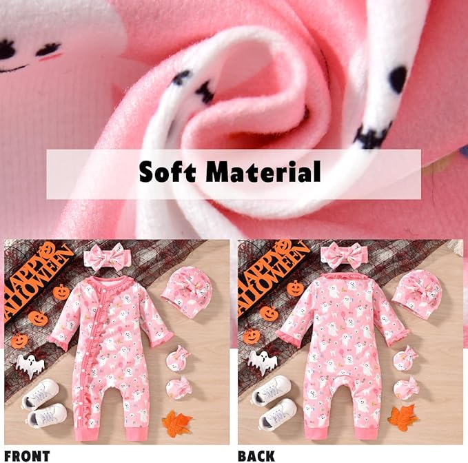 Aalizzwell Baby Girls Romper Outfit Fall Winter Clothes with Accessories