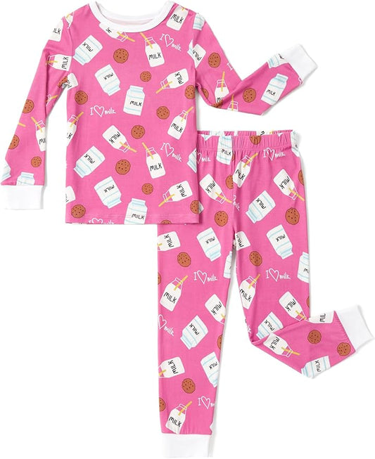 PATPAT Bamboo Viscose Pajama Sets for Toddler Boys & Girls Baby Kids, Ultra-soft Snug fit Pjs Sleepers for Birthday Holiday