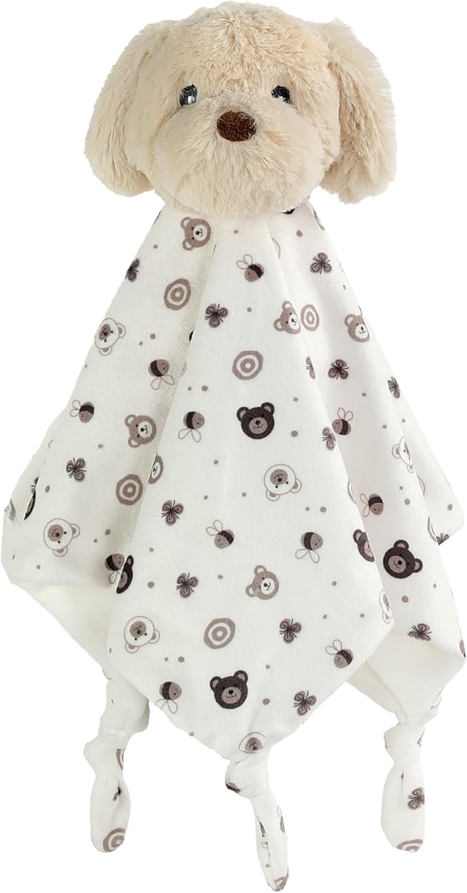 CREVENT Gift Set for Newborns -Diaper Caddy Organizer Basket with 2 Blankets, 1 Taggie, 1 Lovey, 3 Socks，1 Gift Bag with Ribbon - Welcome Essential Baby Shower (Neutral