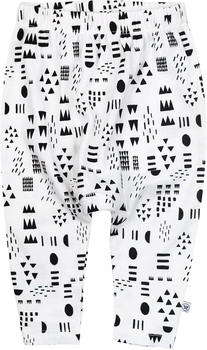 HonestBaby Unisex-Baby Multipack Harem Pants Roomy Fit Pull on Bottoms 100% Organic Cotton for Baby Boys, Girls