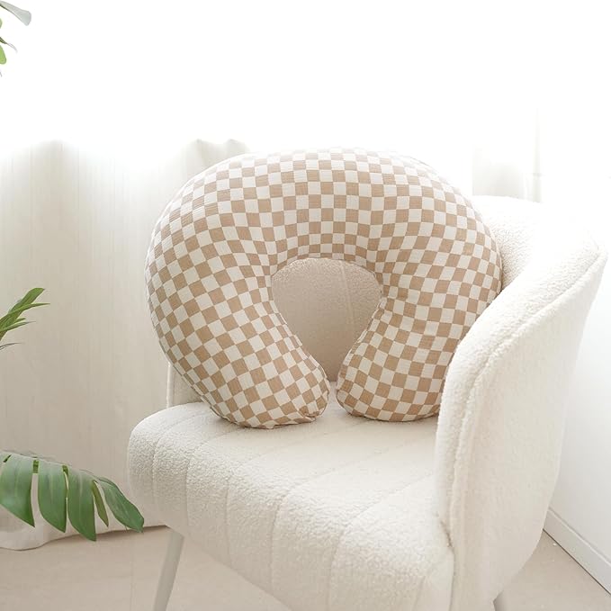 2-Pack Muslin Nursing Pillow Covers, Breathable 100% Cotton Breastfeeding Pillow Slipcovers for Standard Nursing Pillows, Soft Covers for Baby Girls and Boys with Zipper