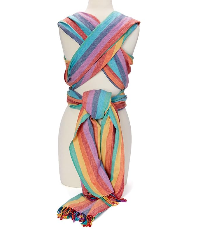 Woven Wrap Baby Carrier for Infants and Toddlers (Summer Rainbow)
