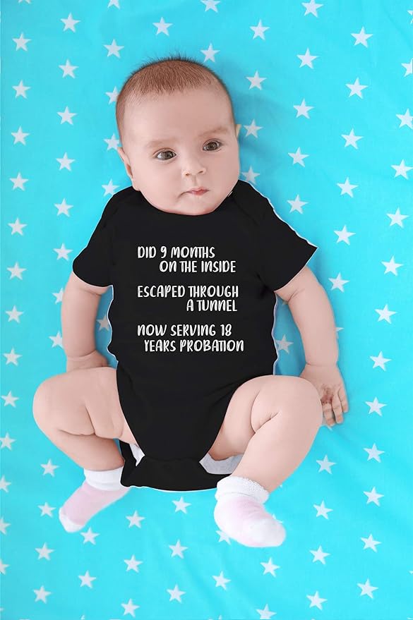 CBTwear Did 9 Month, Escaped Through a Tunnel, Serving 18 Years Baby Bodysuit Unisex Comfy Humor