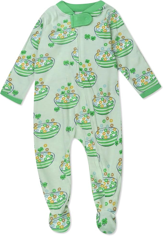 HonestBaby Baby Celebration Sleep & Play Footed One-Piece Pajama Sleeper 100% Organic Cotton
