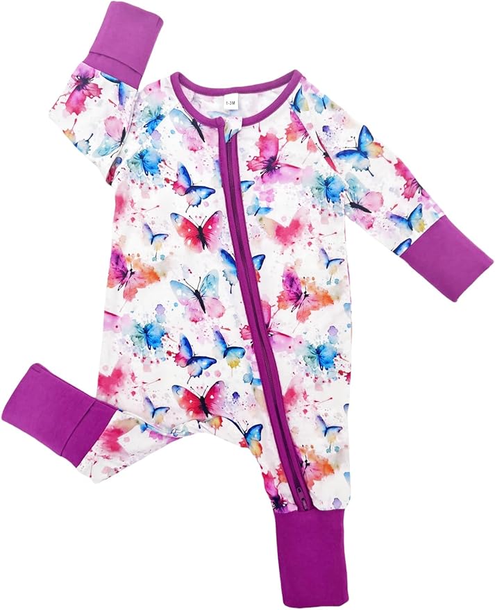 Bow Dream Bamboo Rayon Baby Pajamas Infant Sleepers Newborn Girl Boy Clothes Rompers Jumpsuit Outfit