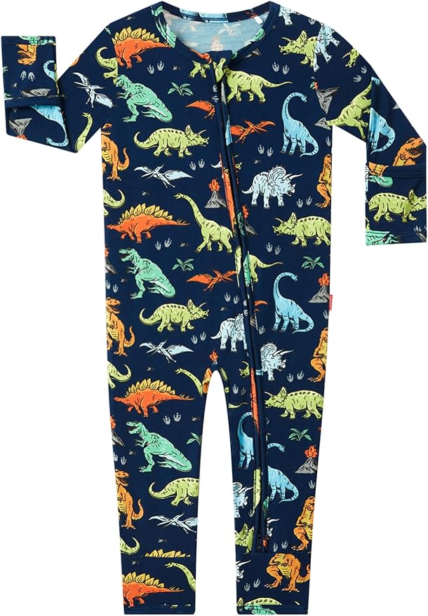 Footless Pajamas Baby Boy Girls, Viscose from Bamboo Baby Pajamas, Two Way Zipper Sleepers, Newborn Pjs
