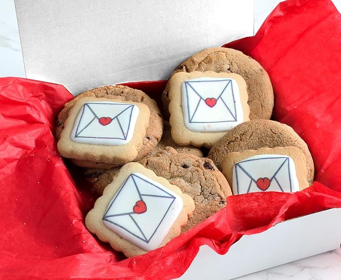 Care package Gift Basket Sending Love Hugs Cookie Chocolate Chip Cookies Fudge Filled For Men Women Kids | INDIVIDUALLY WRAPPED | Large Cookies | Get Well Soon Sympathy Miss You Thinking Of You Envelope Cookies