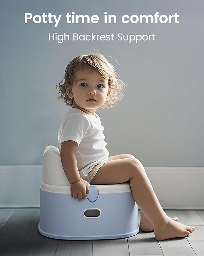 3-in-1 Toddler Potty Training Toilet for Boys and Girls Multi-use Baby Potty Chair for Toddlers 1-3 Training Potty Seat Toddler Toilet Baby Potty Training Seat with Step Stool (Blue)