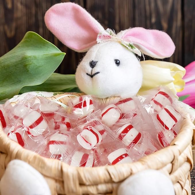 Soft Peppermint Candy Mints, 2lb mints bulk individually wrapped, Refreshing peppermint puffs for Fresh Breath, Perfect soft mints peppermint puffs for Offices, Parties, and Everyday Enjoyment