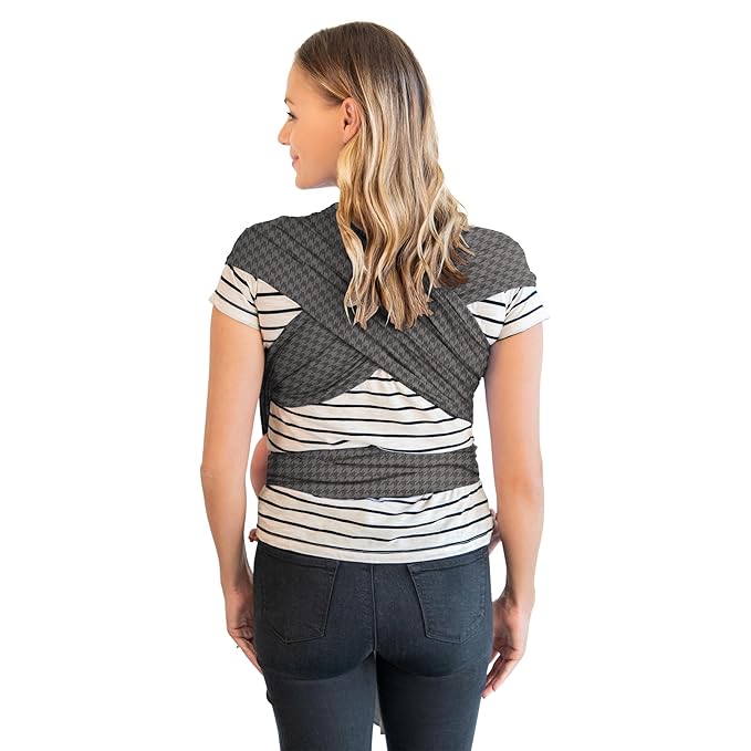 Moby Baby Wrap Carrier Classic by Petunia Pickle Bottom for Newborns to Toddlers (8-33lbs), Infant Sling Carrier, Lightweight & Hands Free Design, Adjustable for All Body Types (Houndstooth)