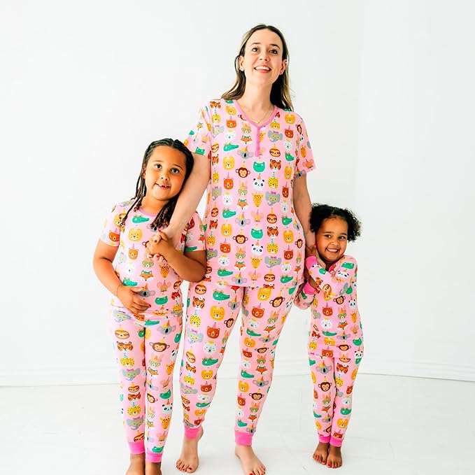 Little Sleepies Two-Piece Pajama Set for Boys & Girls, Soft Viscose from Bamboo Toddler Pajamas for Kids, Family Matching PJs