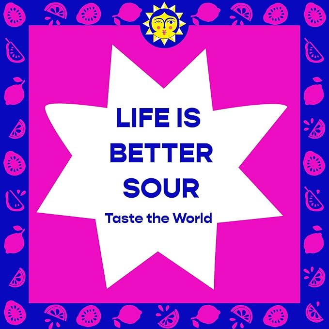 Better Sour Pomegranate Apricot Gummy Stars Candy, Sour Gummies with Bold Fruit Flavor, Mouthwatering Sour Candy Made with Real Fruit Juice, Vegan and Gluten-Free Treats, 10 Pouch Set