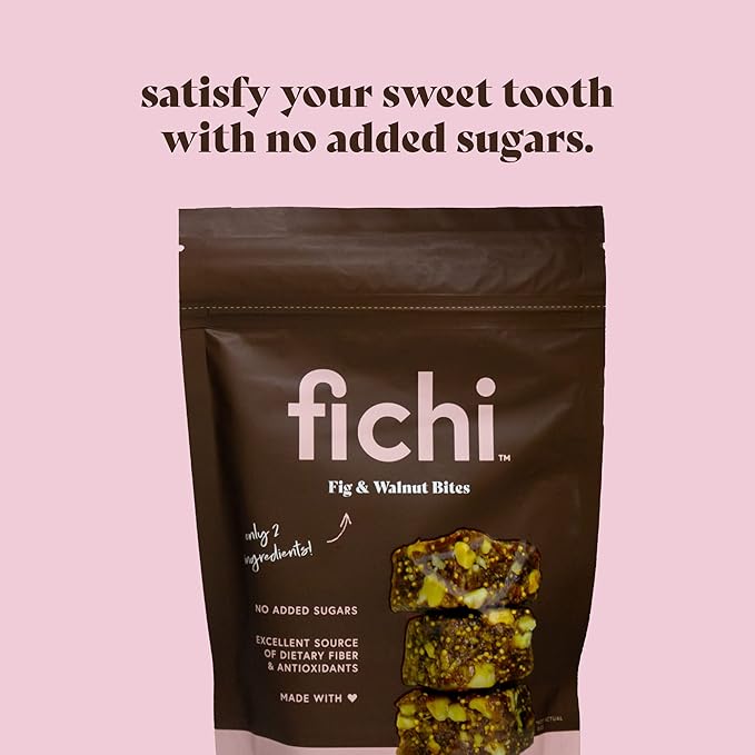 Fichi Fig and Nut Bites, a Wholesome and Delicious Gluten-Free Italian Fruit and Nut Snack (Two Pack, Fig and Walnut)