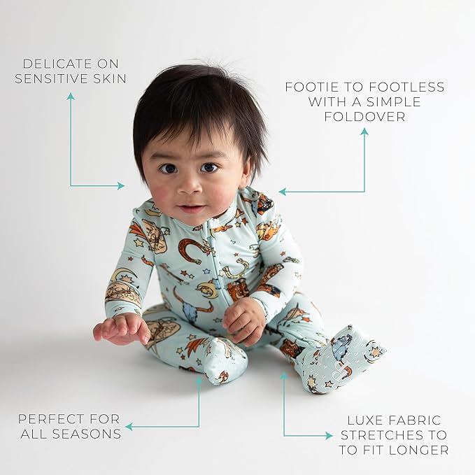 Posh Peanut Convertible Baby Sleepers - Girls Footless Baby Pajamas with 2 Way Zipper for Easy Diaper Changes