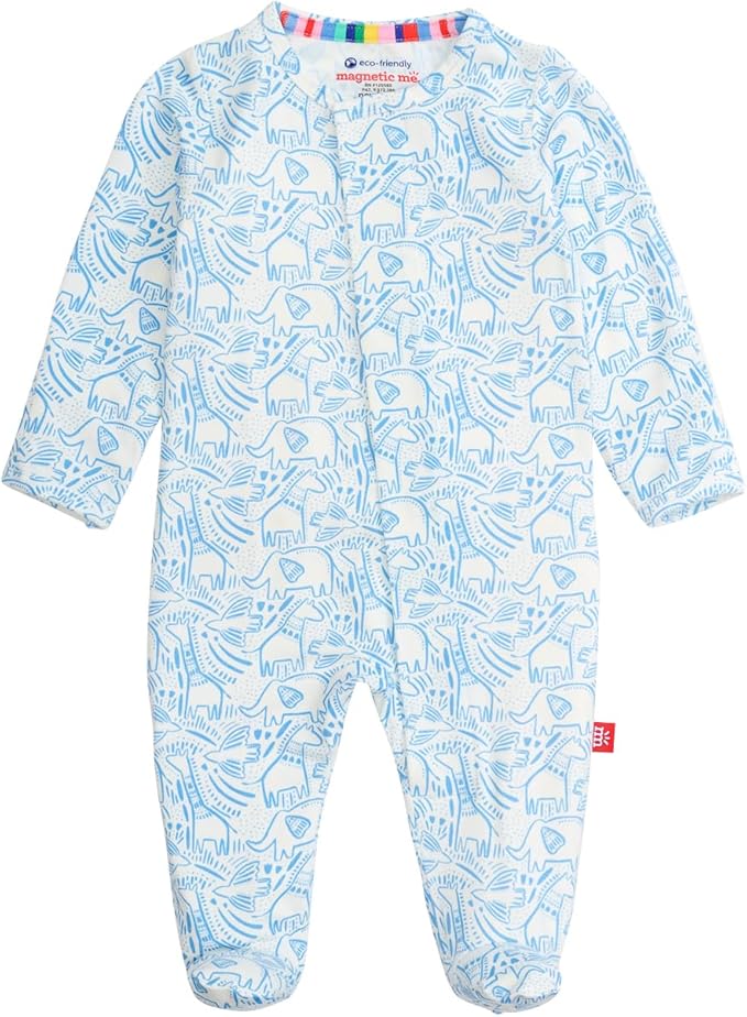 Magnetic Me Boys Modal Magnetic Baby Footie Pajamas | Silky Soft Modal Fabric | Baby Sleepers Available in Sizes PRE - 24M