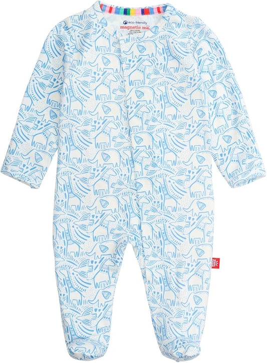 Magnetic Me Boys Modal Magnetic Baby Footie Pajamas | Silky Soft Modal Fabric | Baby Sleepers Available in Sizes PRE - 24M