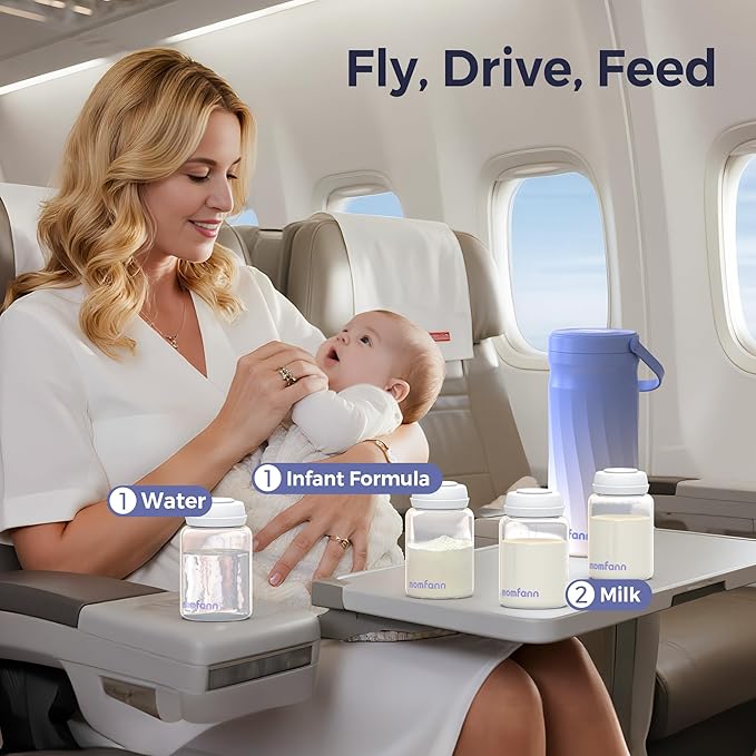 Breastmilk Storage Bottle 4 Pack, 10oz Milk Storage Bottle – Wide-Neck Fit for Most Nipples, Leak-Proof, BPA-Free, for Fridge & Travel