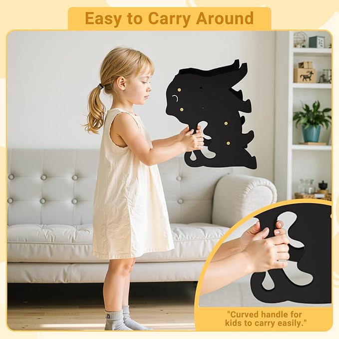 COSYLAND Kids Step Stool for Bathroom Height Adjustable - Lovely Cat Potty Training Stools for Toddlers - Wooden Stepping Stool with Handle for Bathroom Sink (Natural & Grey)