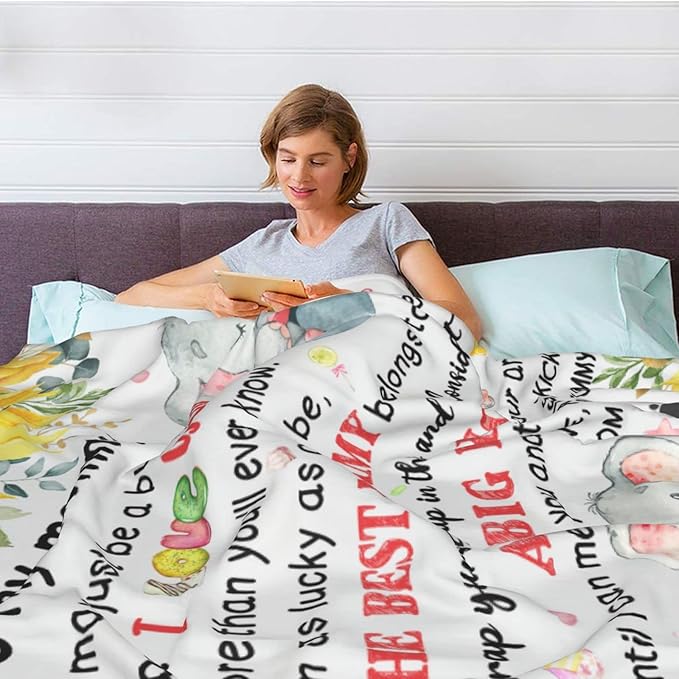 Pregnancy Gifts for Mommy - Mom to Be Gift, First Time Moms Gift, Promoted to Mom Gifts - Super Soft Flannel Throw Blanket 60"×50"