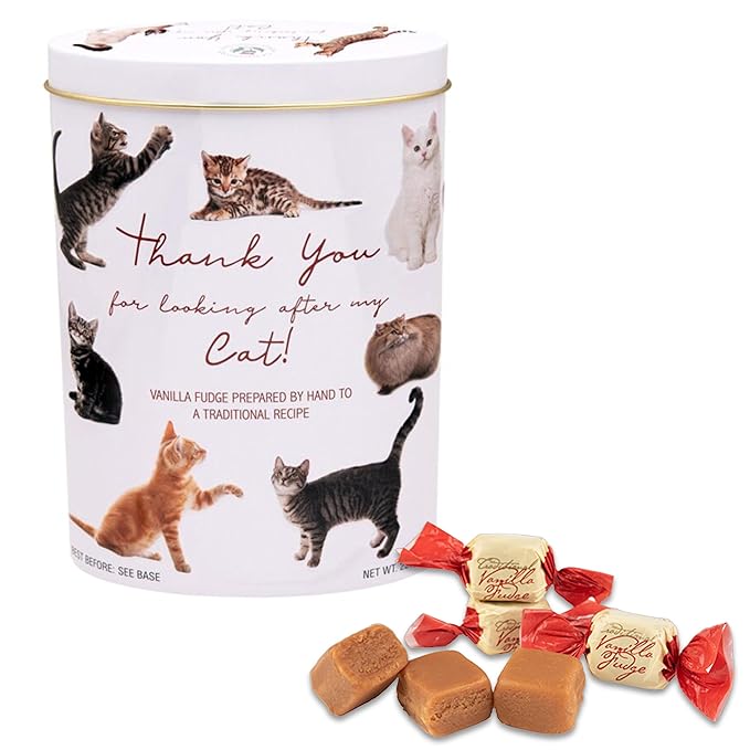Gardiners of Scotland Handmade Fudge 250g Tin, Thank You Cats Vanilla Fudge