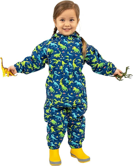 JAN & JUL Waterproof Rain Suit, Windproof Coveralls for Toddlers and Kids