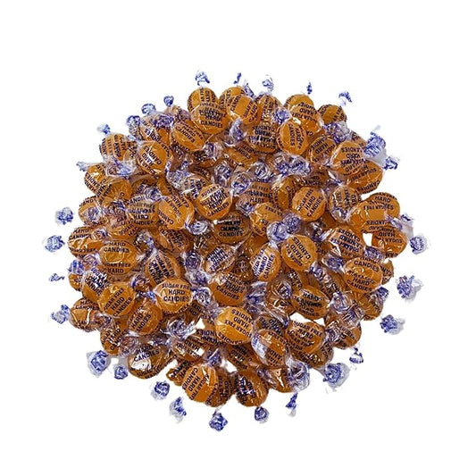 Sugar Free Butterscotch Hard Candy 1 lb Bag Individually Wrapped Gluten Free, Keto And Diabetic Friendly Gourmet Butterscotch Flavored Candies (16oz)