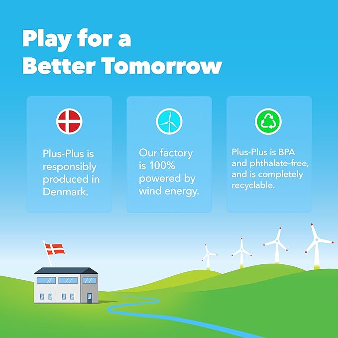 PLUS PLUS Building Block Playset Kit, Themed Figures 3D Puzzle, Fun Stem Toys for Kids, 350 Mini Interlocking Pieces - 5 Tube Bundle, Ocean