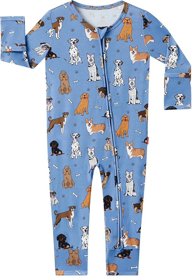 Footless Pajamas Baby Boy Girls, Viscose from Bamboo Baby Pajamas, Two Way Zipper Sleepers, Newborn Pjs