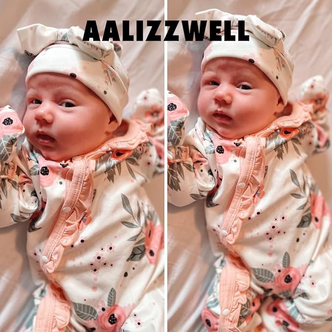 Aalizzwell Baby Girls Romper Outfit Fall Winter Clothes with Accessories