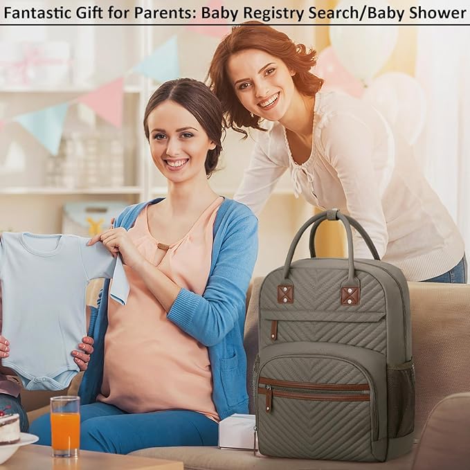 Diaper Bag Backpack Tote for Women Large Capacity, Baby Bag with Insulated Pockets Multifunctional Diaper Bags For Baby Girl Boy Waterproof Baby Bags For Boys Girls Maternity Bag khaki Brown