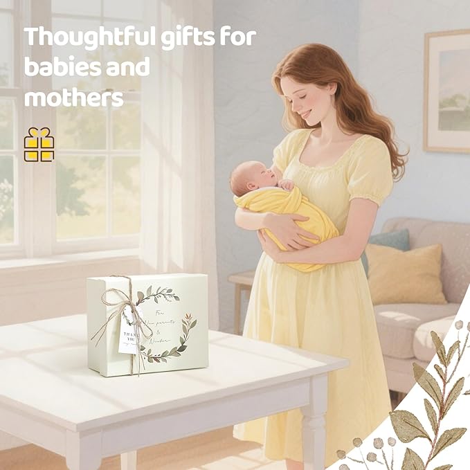 New Mom & Baby Gift Basket | Pregnancy & Baby Shower Gifts for First-Time Moms | Pink Mama Bear Mug & Bunny Rattle Gift Set