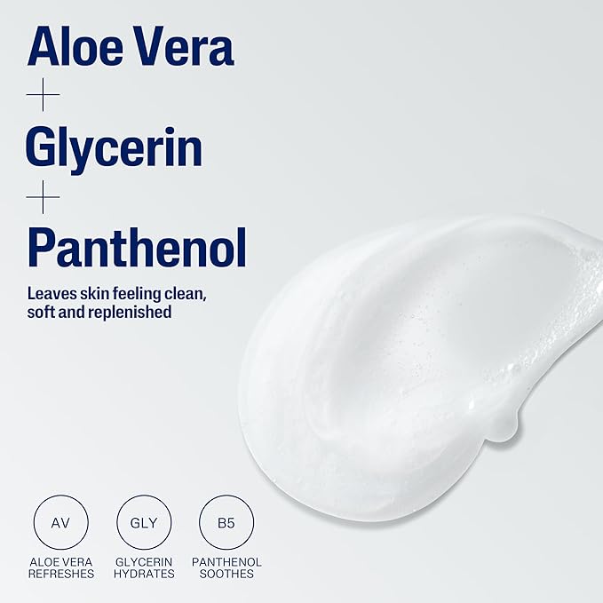 Cetaphil Ultra Gentle Refreshing Body Wash, For Dry to Normal, Sensitive Skin, 16.9oz Pack of 3, Aloe Vera, Calendula, Vitamin B5, Hypoallergenic, Paraben Free, Fragrance Free, Dermatologist Tested