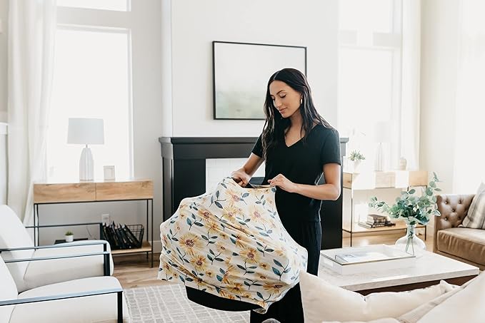 Sunnie Multi-Use Cover: Car Seat, Nursing & Stroller Cover - Stretchy Fabric, All-Season, Stylish Designs
