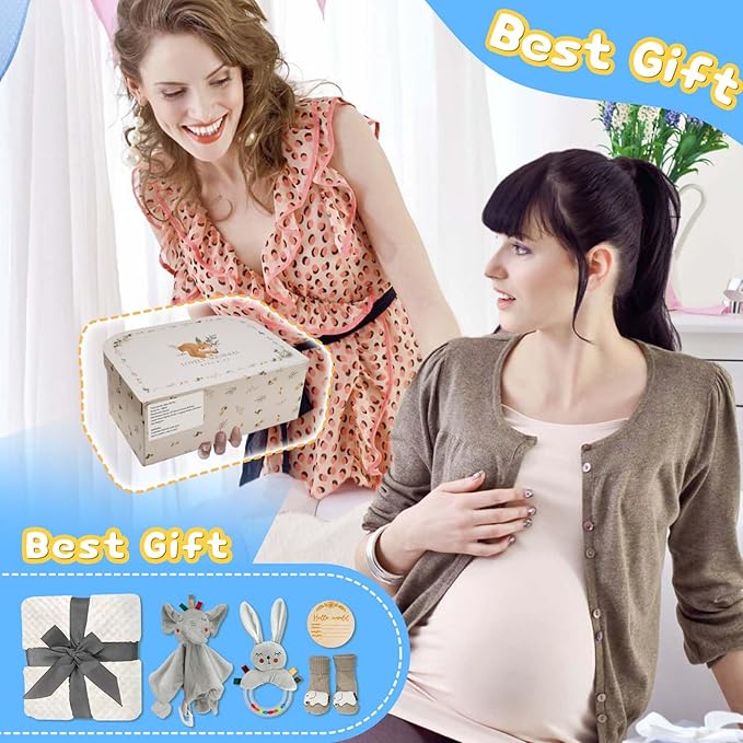 Baby Gift Set for Newborn, Baby Boy Gift Basket Set, New Baby Essentials Baby Gift Baskets Set, Unique New Baby Boy Gift Basket Set, Multiple Pieces Baby Gift Basket Set for Baby Boys Girls