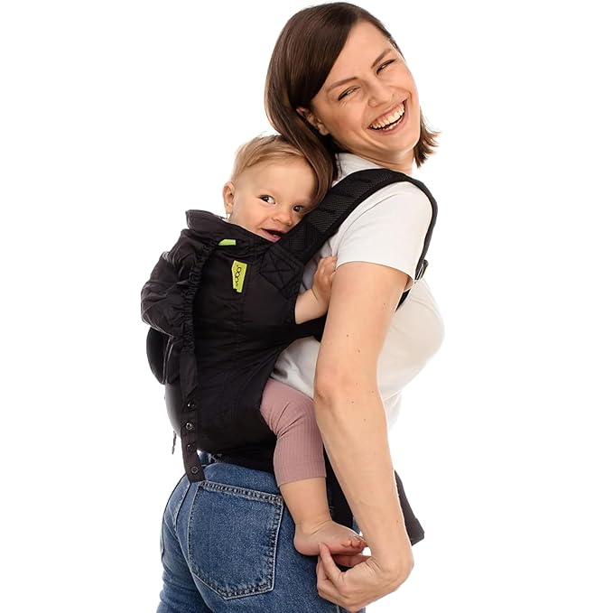 Boba Air Ultra-Lightweight Baby Carrier & Toddler Carrier (15-45 lbs) - Certified Hip-Healthy Baby Carriers, Travel-Friendly Baby Holder Carrier, Ergonomic Baby Carrier, Baby Wearing Carrier (Black)