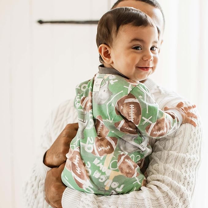 Burt's Bees Baby Baby Girls Pajamas, Zip Front Non-Slip Footed Sleeper Pjs, 100% Organic Cotton