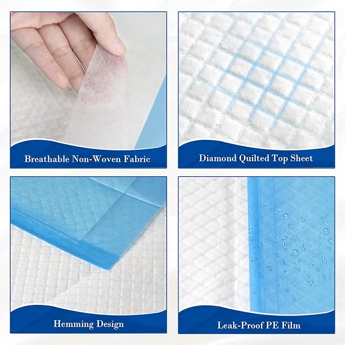 Premium Chucks Pads Disposable 23"x36" (50 Count) , Leakproof Adults Incontinence Bed Pads, Heavy Duty Absorbent Underpads Waterproof, Extra Large Puppy Pee Training Pad