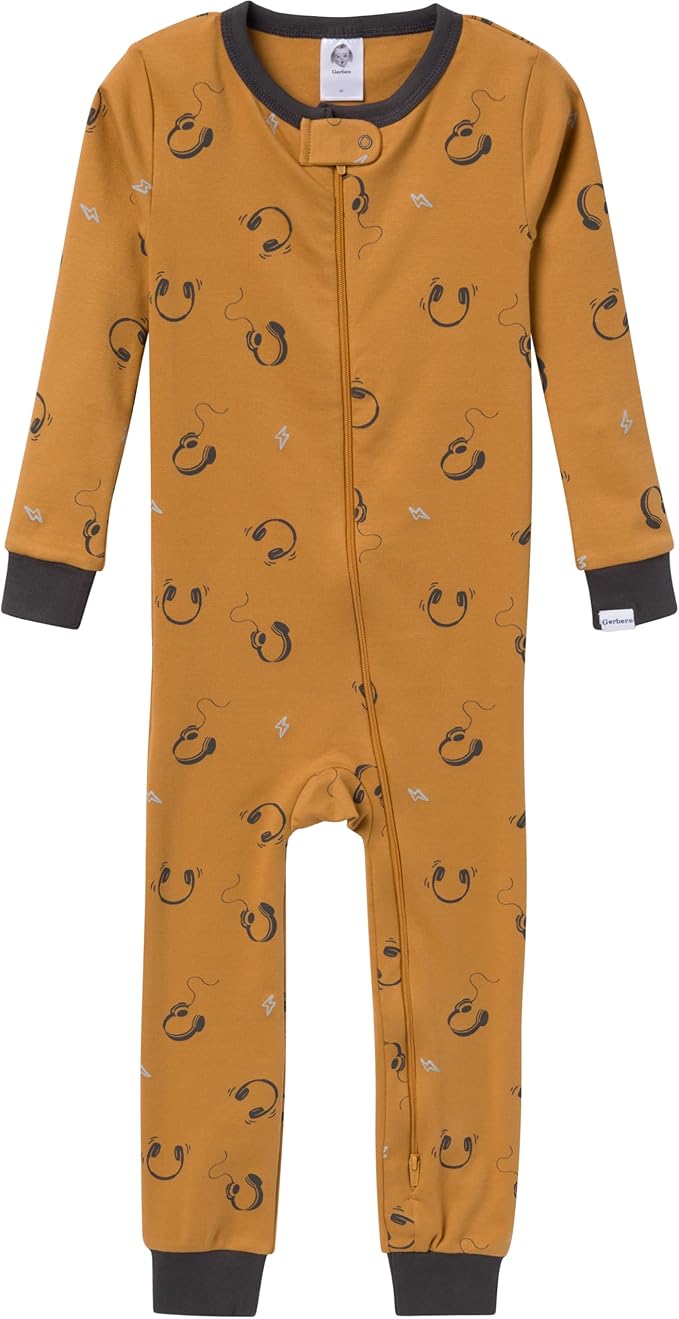 Gerber Baby-Boys 3-Pack Snug Fit Footless One-Piece Cotton Pajamas